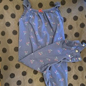 Child of Mine Navy Toddler Cherry Romper